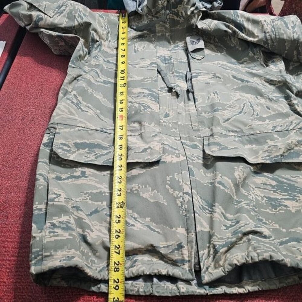 USAF Tiger Stripe Field Rainsuit Parka M Camo Military Outdoor Cargo Gorpcore - Picture 11 of 12
